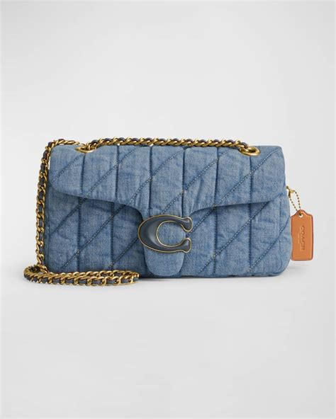 coach denim quilted tabby bag.